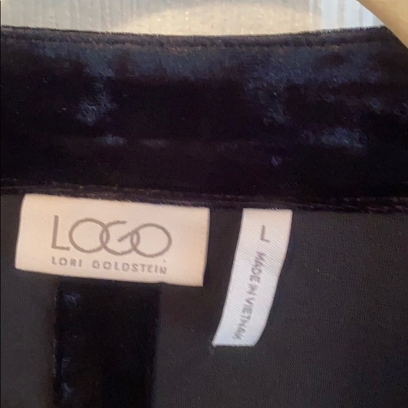 Logo women’s L velvet cardigan top - Picture 2 of 6